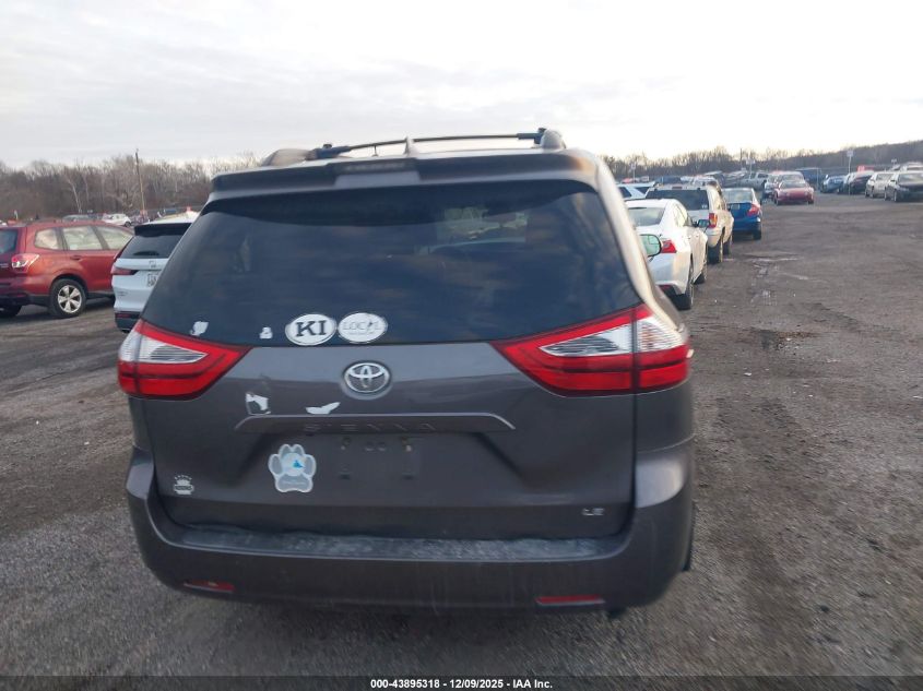 2018 Toyota Sienna Le 8 Passenger VIN: 5TDKZ3DC9JS950201 Lot: 43895318