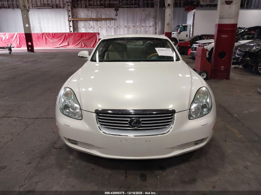 2003 Lexus Sc 430 VIN: JTHFN48Y030039459 Lot: 43895375