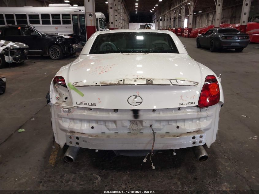 2003 Lexus Sc 430 VIN: JTHFN48Y030039459 Lot: 43895375