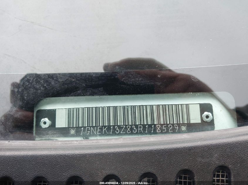 2003 Chevrolet Tahoe Lt VIN: 1GNEK13Z83R118529 Lot: 43895534