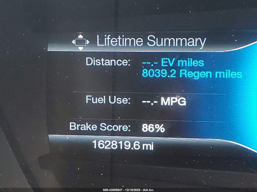 2013 Ford Fusion Hybrid Se VIN: 3FA6P0LU3DR351842 Lot: 43895547