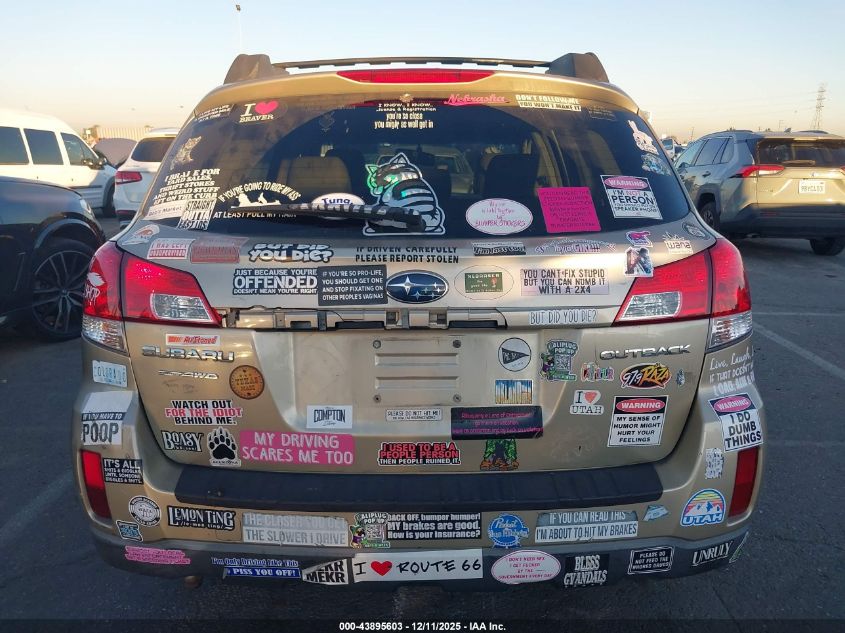 2010 Subaru Outback 2.5I Limited VIN: 4S4BRCKC9A3313826 Lot: 43895603