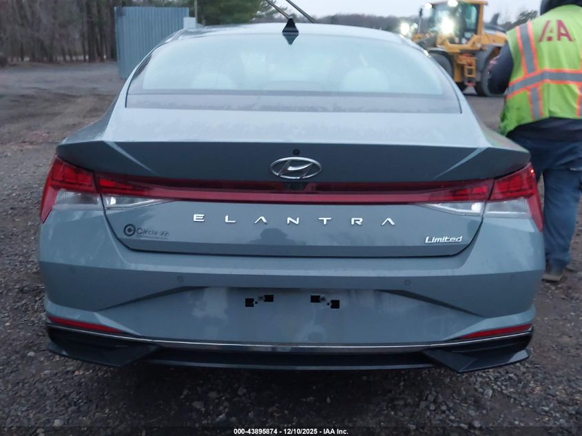 2021 Hyundai Elantra Limited VIN: KMHLP4AG5MU115666 Lot: 43895874