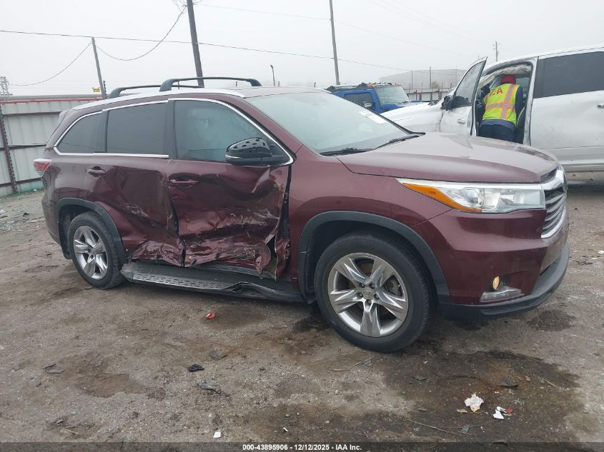 2015 Toyota Highlander Limited Platinum V6 VIN: 5TDYKRFH3FS085243 Lot: 43895906