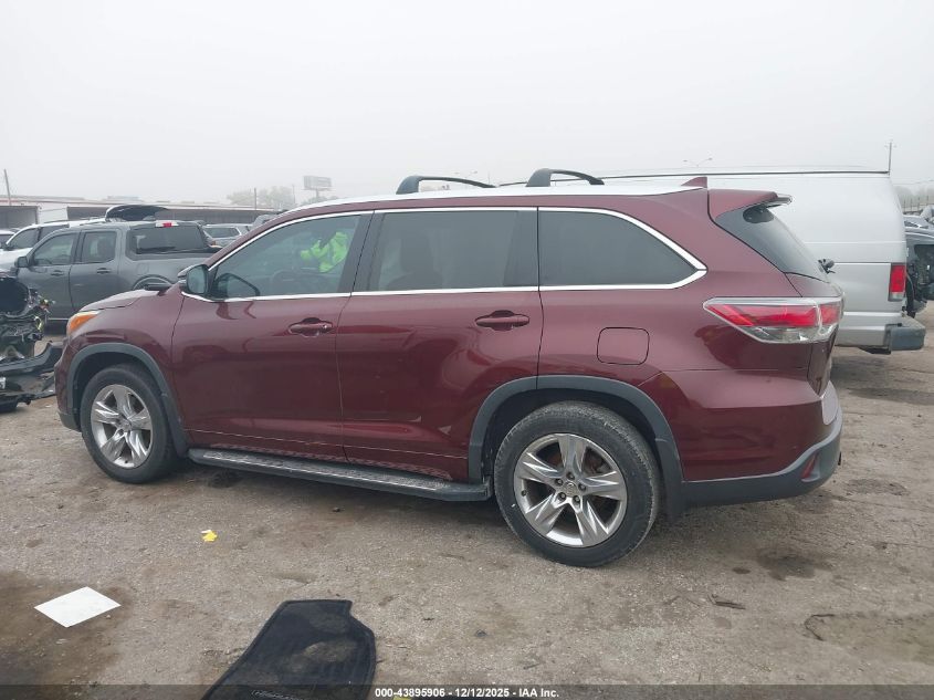2015 Toyota Highlander Limited Platinum V6 VIN: 5TDYKRFH3FS085243 Lot: 43895906