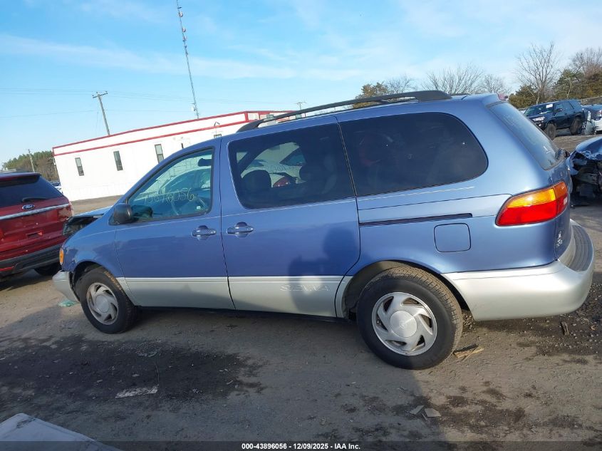 2000 Toyota Sienna Xle VIN: 4T3ZF13C1YU299345 Lot: 43896056