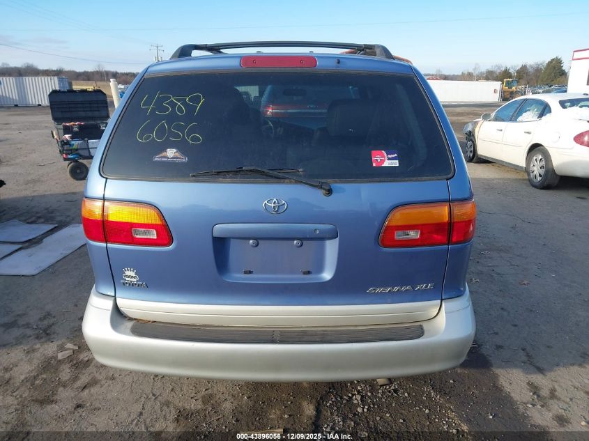 2000 Toyota Sienna Xle VIN: 4T3ZF13C1YU299345 Lot: 43896056
