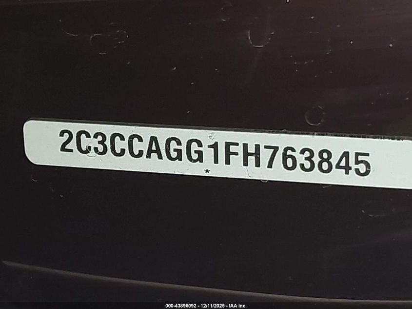 2015 Chrysler 300 300S VIN: 2C3CCAGG1FH763845 Lot: 43896092