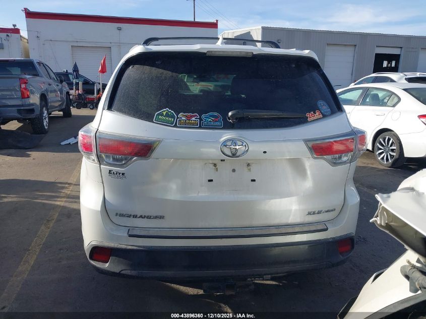 2015 Toyota Highlander Xle VIN: 5TDJKRFHXFS218677 Lot: 43896360