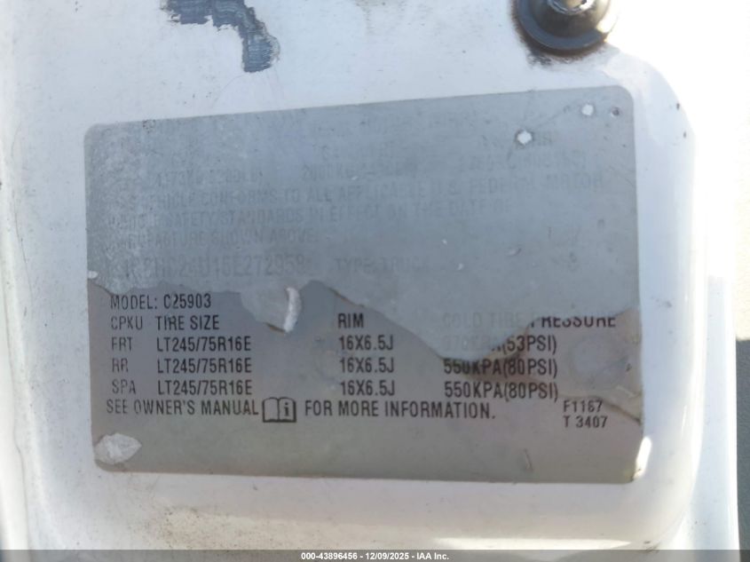 2006 Chevrolet Silverado 2500Hd Work Truck VIN: 1GCHC24U16E272958 Lot: 43896456