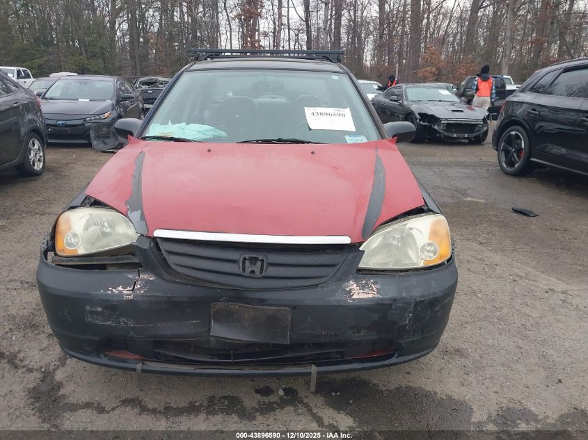 2001 Honda Civic Ex VIN: 1HGES26791L056049 Lot: 43896590