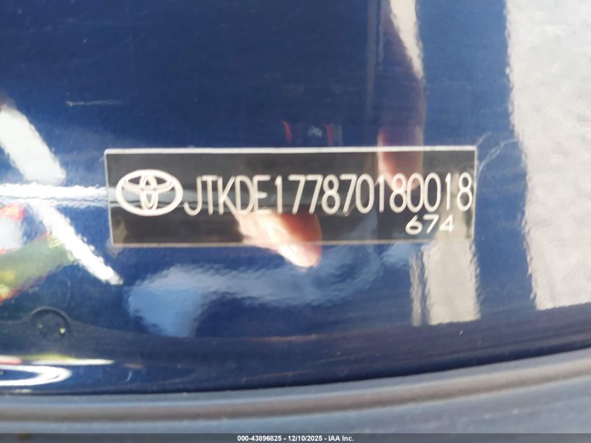 2007 Scion Tc VIN: JTKDE177870180018 Lot: 43896825