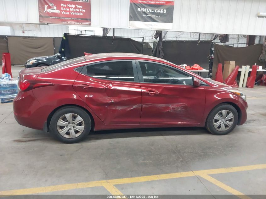 2016 Hyundai Elantra Se VIN: 5NPDH4AE0GH726059 Lot: 43897287
