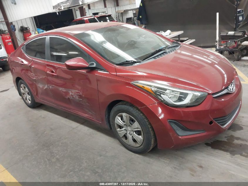 5NPDH4AE0GH726059 2016 HYUNDAI ELANTRA photo no. 6