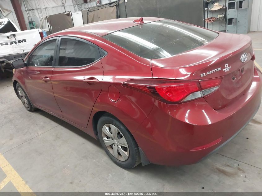 5NPDH4AE0GH726059 2016 HYUNDAI ELANTRA photo no. 3