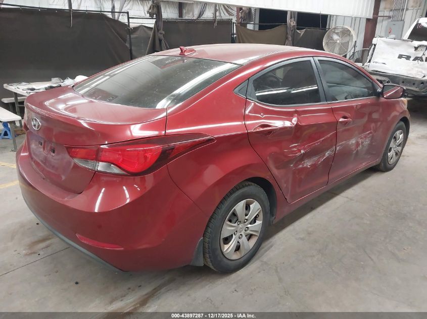 5NPDH4AE0GH726059 2016 HYUNDAI ELANTRA photo no. 4