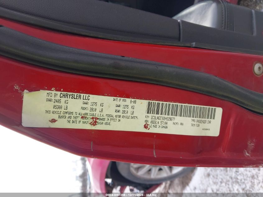 2009 Chrysler 300C Hemi VIN: 2C3LA63T69H529677 Lot: 43897356