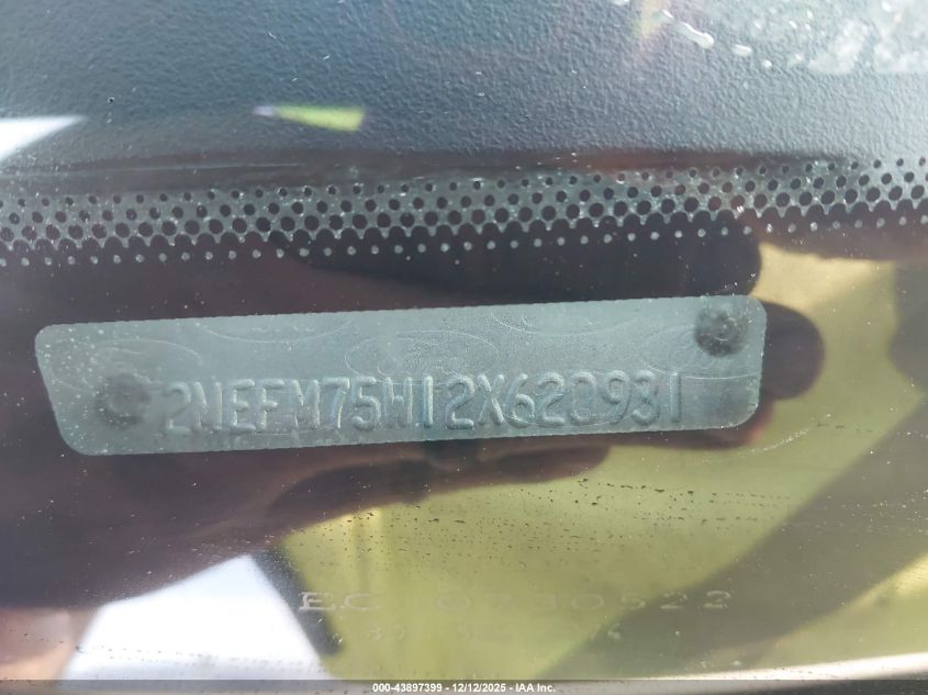 2002 Mercury Grand Marquis Ls VIN: 2MEFM75W12X620931 Lot: 43897399