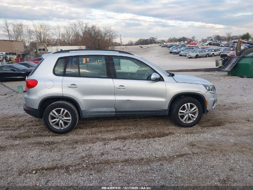 2015 Volkswagen Tiguan S VIN: WVGAV7AX5FW513949 Lot: 43897410