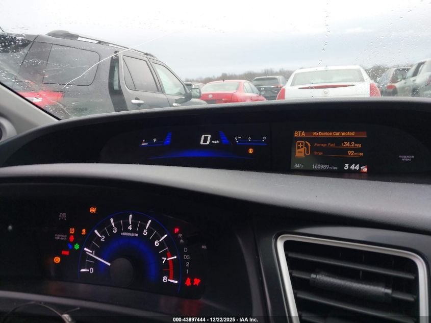 2013 Honda Civic Lx VIN: 2HGFG3B57DH514009 Lot: 43897444