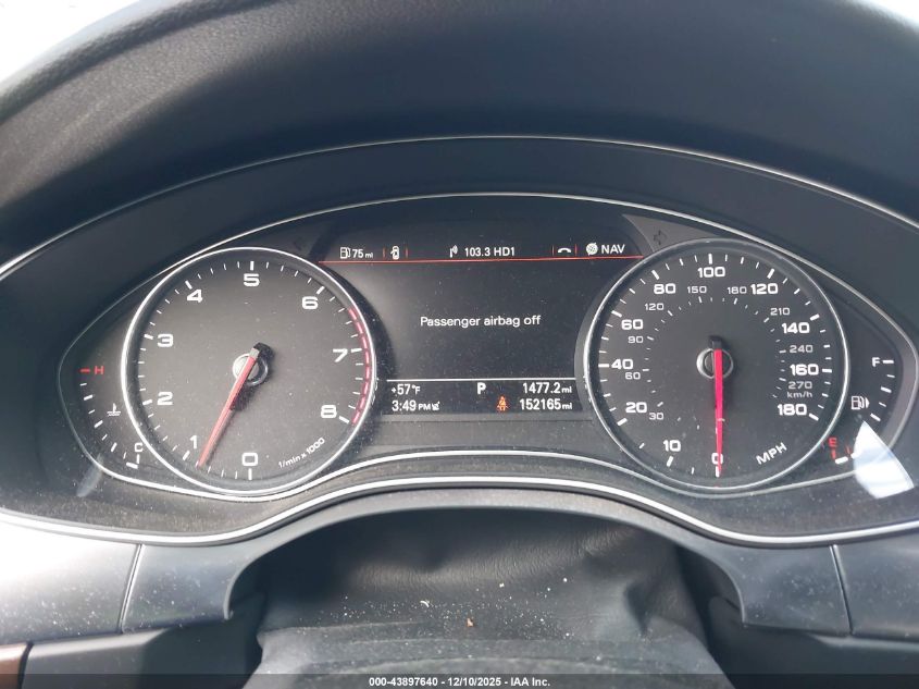 2014 Audi A6 3.0T Premium Plus VIN: WAUFGAFC8EN138423 Lot: 43897640