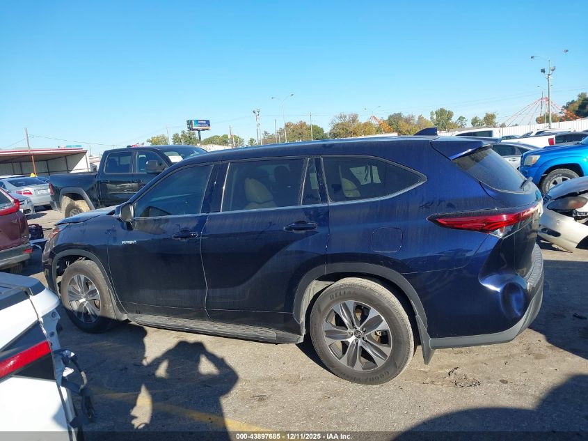 2021 Toyota Highlander Hybrid Xle VIN: 5TDGARAH9MS010940 Lot: 43897685