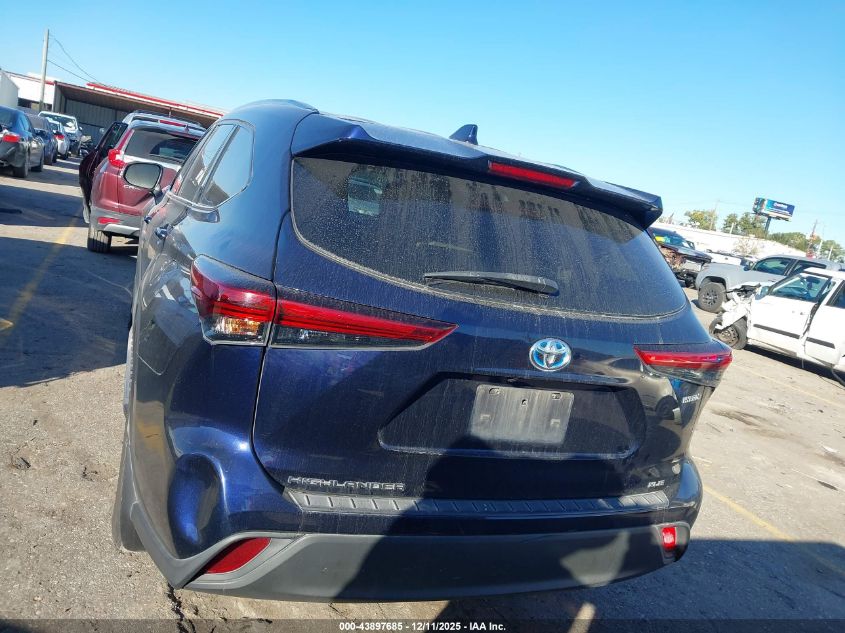 2021 Toyota Highlander Hybrid Xle VIN: 5TDGARAH9MS010940 Lot: 43897685