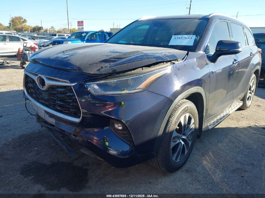 2021 Toyota Highlander Hybrid Xle VIN: 5TDGARAH9MS010940 Lot: 43897685