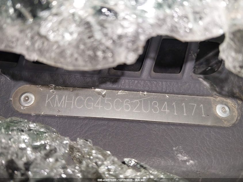 2002 Hyundai Accent Gl VIN: KMHCG45C62U341171 Lot: 43897889