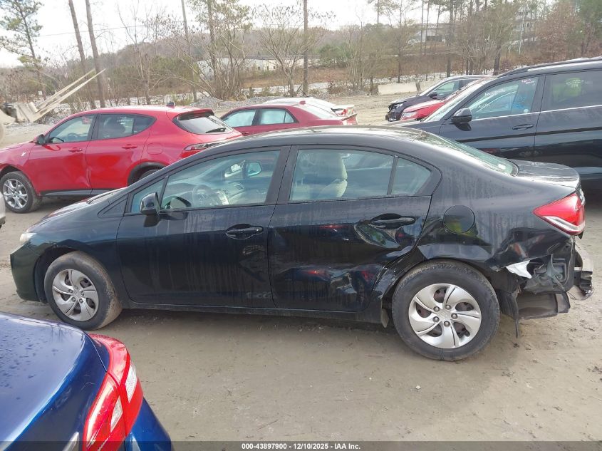 2013 Honda Civic Lx VIN: 19XFB2F52DE047725 Lot: 43897900