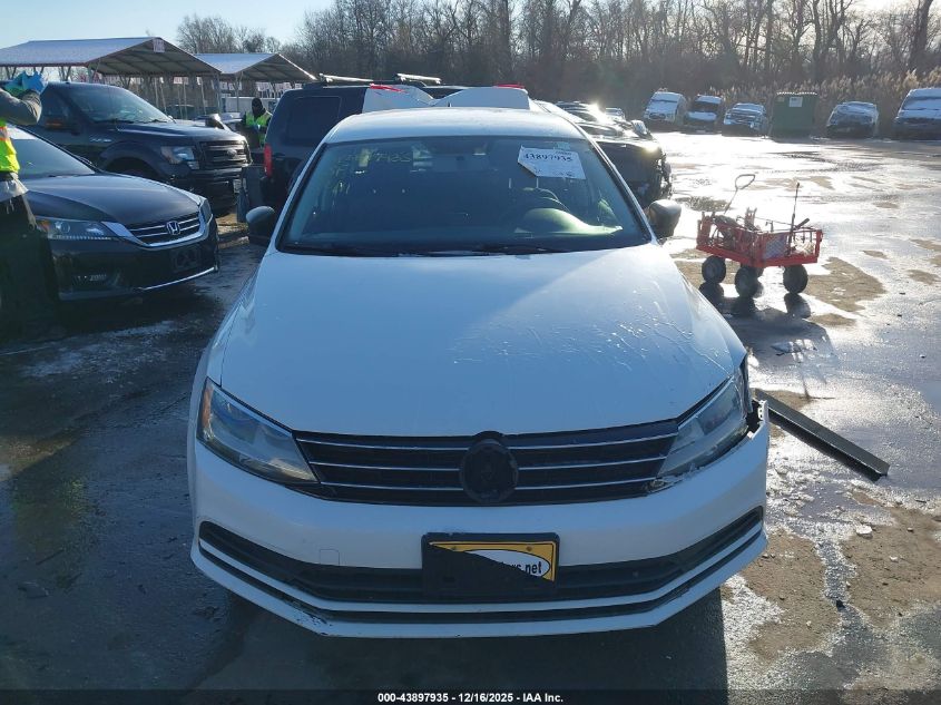 2015 Volkswagen Jetta 2.0L S VIN: 3VW2K7AJ0FM224472 Lot: 43897935