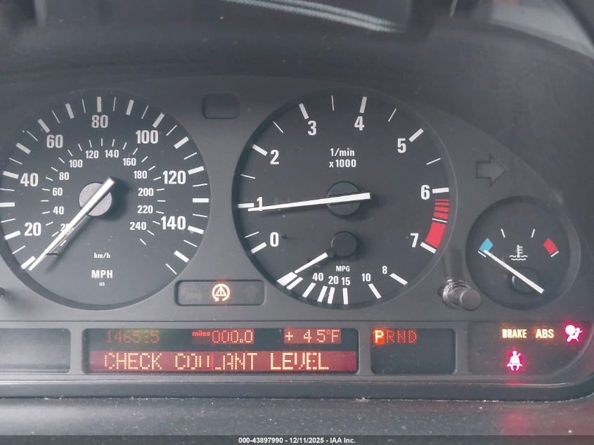 2003 BMW X5 3.0I VIN: 5UXFA53583LV93748 Lot: 43897990