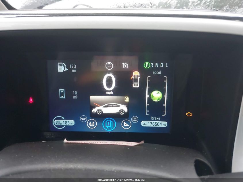 2012 Chevrolet Volt VIN: 1G1RA6E43CU103972 Lot: 43898017