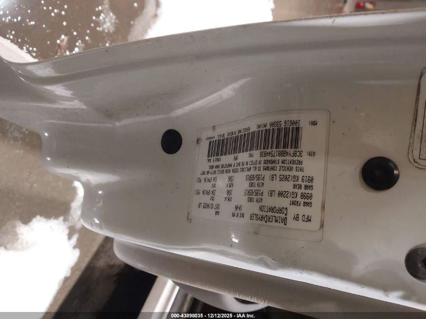 2001 Chrysler Pt Cruiser VIN: 3C8FY4BB81T544838 Lot: 43898035