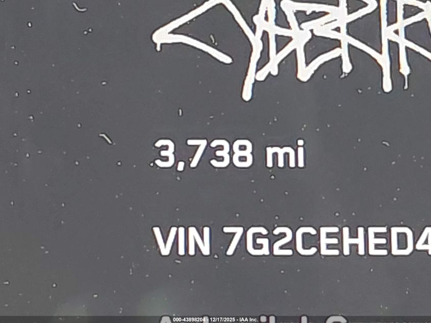 2025 Tesla Cybertruck All-Wheel Drive VIN: 7G2CEHED4SA072245 Lot: 43898204