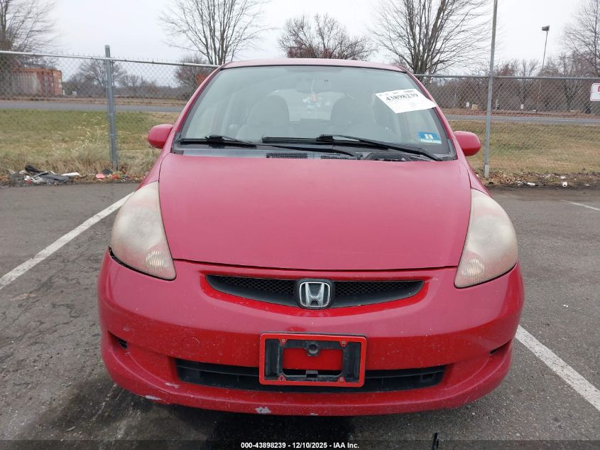 2007 Honda Fit VIN: JHMGD384X7S020202 Lot: 43898239