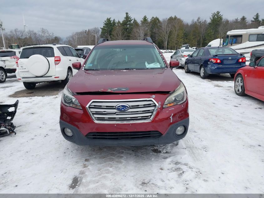 2016 Subaru Outback 2.5I Premium VIN: 4S4BSACC6G3360165 Lot: 43898272