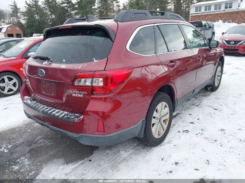 2016 Subaru Outback 2.5I Premium VIN: 4S4BSACC6G3360165 Lot: 43898272