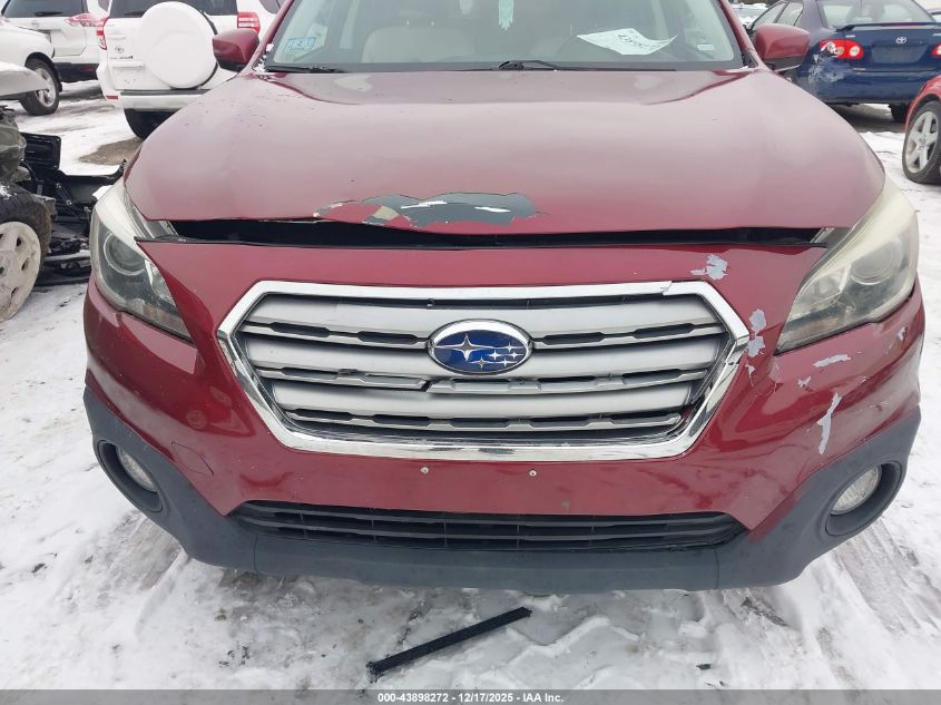 2016 Subaru Outback 2.5I Premium VIN: 4S4BSACC6G3360165 Lot: 43898272