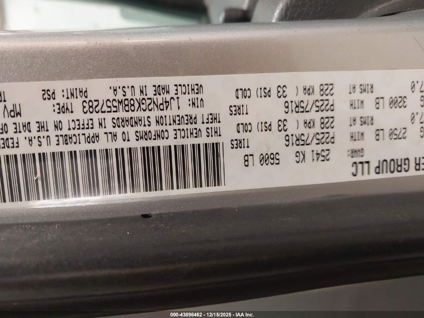 2011 Jeep Liberty Sport VIN: 1J4PN2GK8BW557283 Lot: 43898462