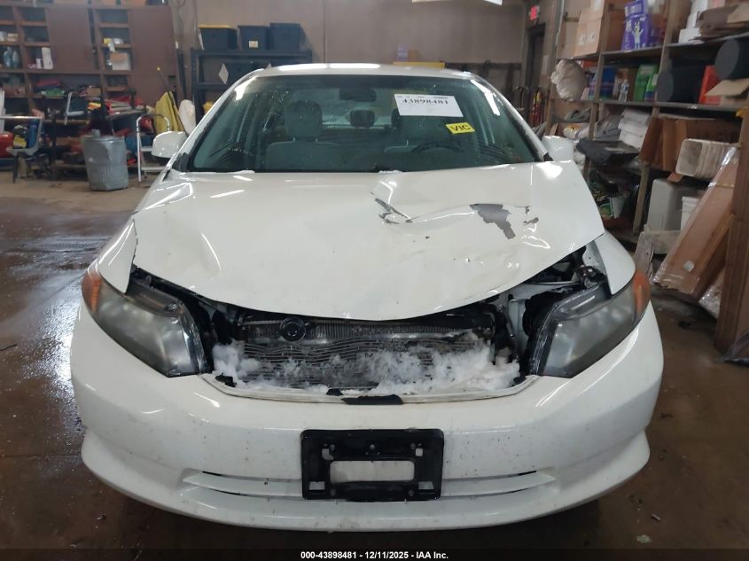2012 Honda Civic Lx VIN: 19XFB2F55CE044008 Lot: 43898481