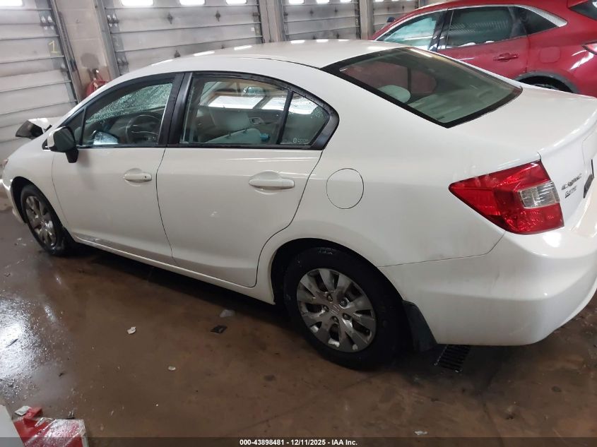 2012 Honda Civic Lx VIN: 19XFB2F55CE044008 Lot: 43898481