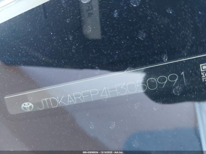 2017 Toyota Prius Prime Advanced VIN: JTDKARFP4H3050991 Lot: 43898524