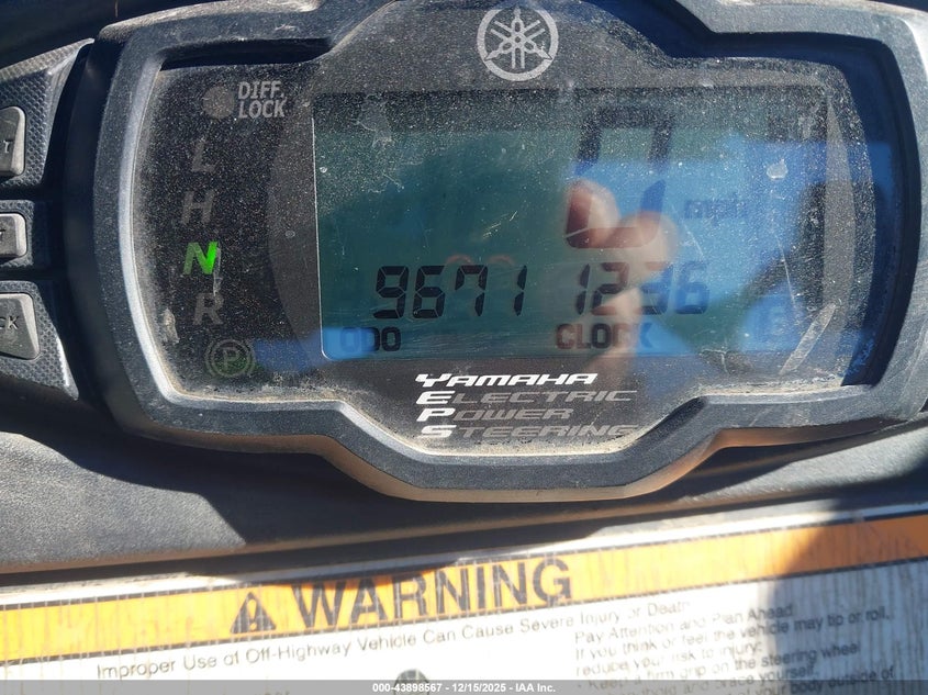 2016 Yamaha Yxm700 Es VIN: 5Y4AMB2Y5GA100310 Lot: 43898567