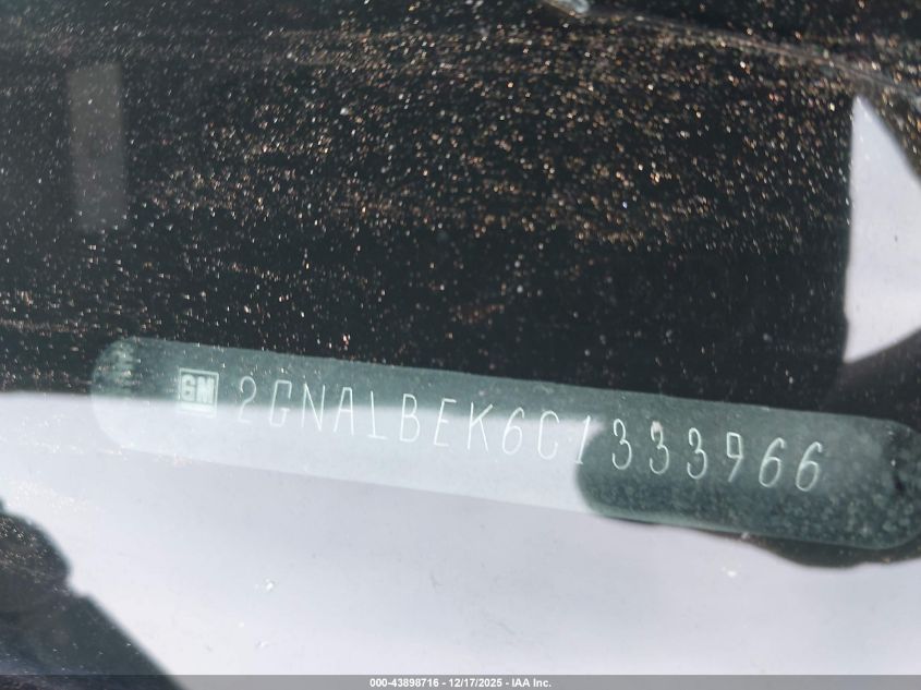 2012 Chevrolet Equinox Ls VIN: 2GNALBEK6C1333966 Lot: 43898716