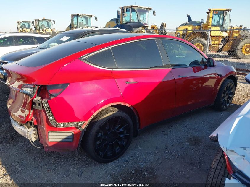 2022 Tesla Model Y Long Range Dual Motor All-Wheel Drive VIN: 7SAYGDEE9NF381482 Lot: 43898971