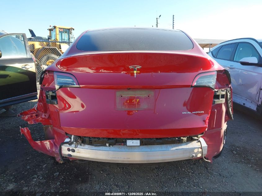 2022 Tesla Model Y Long Range Dual Motor All-Wheel Drive VIN: 7SAYGDEE9NF381482 Lot: 43898971