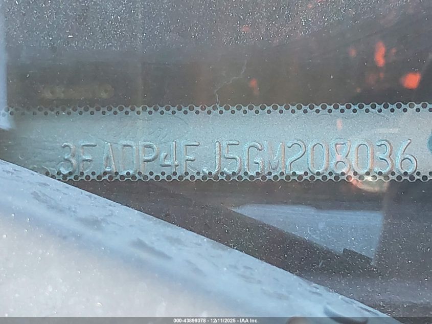 2016 Ford Fiesta Titanium VIN: 3FADP4FJ5GM208036 Lot: 43899378