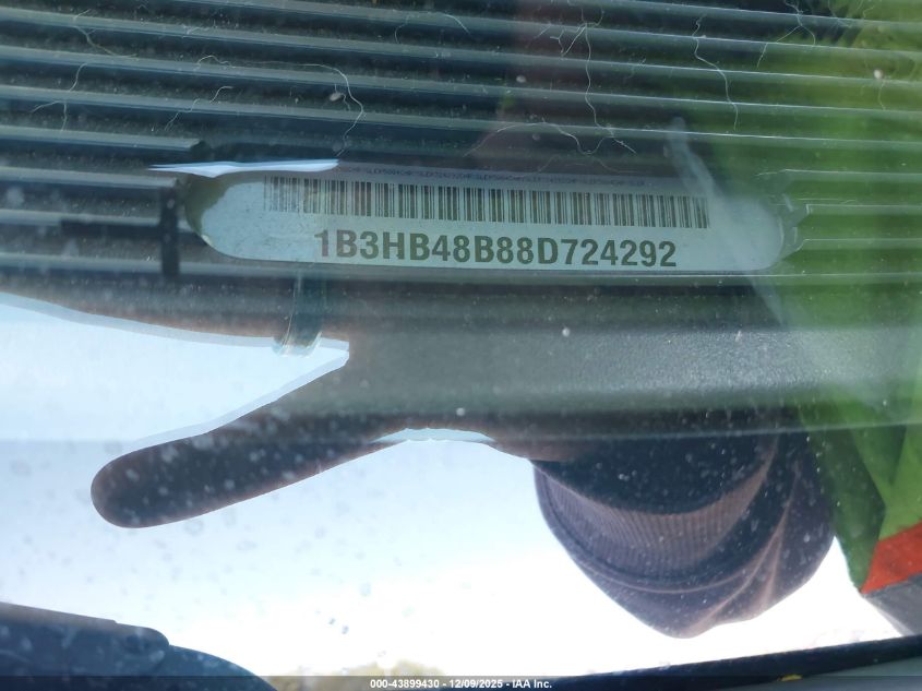 2008 Dodge Caliber Sxt VIN: 1B3HB48B88D724292 Lot: 43899430