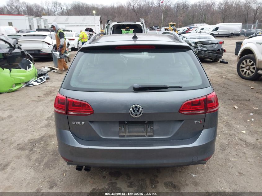 2015 Volkswagen Golf Sportwagen Tsi S 4-Door VIN: 3VWC17AU1FM502734 Lot: 43899513